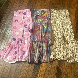 Girls Bell Bottom Elastic Waist Pants